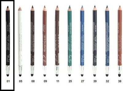 Easy Paris - Oogpotlood en Lippotlood - Extra Waterproof - Zwart - Met puntenslijper en smudger/vervager - Nummer 001