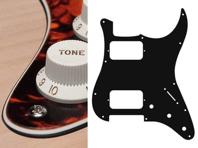 Boston ST-333-MO pickguard, Stallion, HH, 3 pot holes, 3-5 switch, 3 ply, marble orange