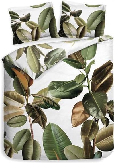 Heckett & Lane Bladel - Dekbedovertrek - Lits-jumeaux - 240x200/220 cm - Groen