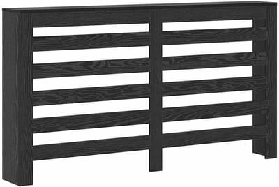 Radiatorombouw Zwart Eikenhout 149x20x82 cm - Bescherming & Stijl
