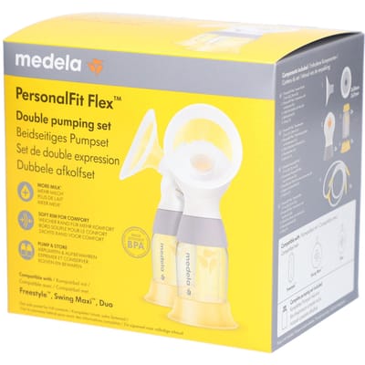 Medela Classic PersonalFit Flex dubbele afkolfset - voor elektrische borstkolven compatibel met Freestyle, Swing Maxi