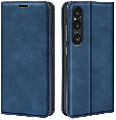MobyDefend Hoesje - Geschikt voor Sony Xperia 1 VII - Luxe Wallet Bookcase (Magnetische Sluiting) - Blauw