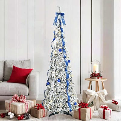 vidaXL - Kunstkerstboom - Wit - 180 - cm - PVC