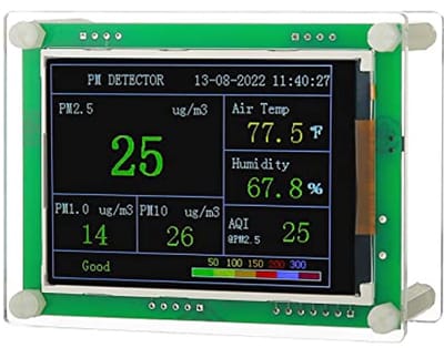 Luchtkwaliteitsmonitor Indoor voor Thuis en Kantoor - Meet PM1.0, PM2.5, PM10