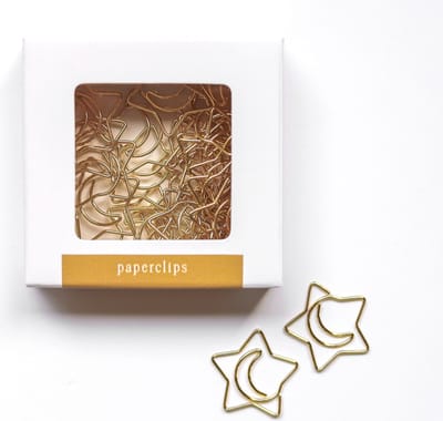 Maan Amsterdam - Paperclips ster en maan - 30 stuks - goud