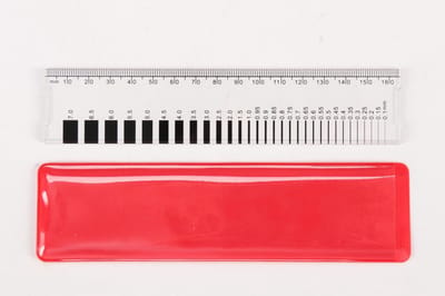 Betonscheurmeter - Spleetmeetliniaal - Bouwinspectie - 31 Precisie Scheurbreedtes - 0-70mm - Rood