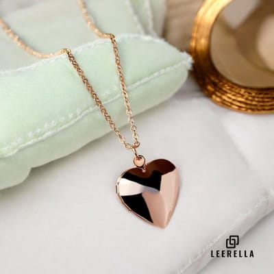 Leerella Stijlvolle Hart Locket Ketting Rose – Een Tijdloze Uitstraling met Persoonlijke Betekenis