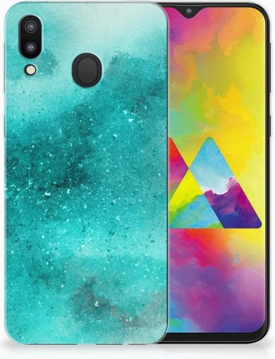 TPU Hoesje voor Hoesje maken Samsung Galaxy M20 (Power) Painting Blue