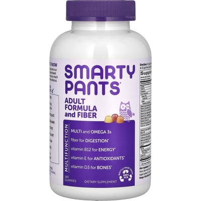 SmartyPants, Formule & Vezels voor Volwassenen, Citroen, Aardbei Banaan, Sinaasappel, 180 Gummies