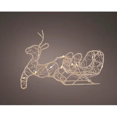 Decorismicro Led Rendiermetaal Lichtsnoer - 10 Led's - Warm Wit - 13cm - Binnen