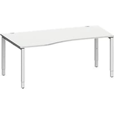 Schäfer Shop Genius bureau MODENA FLEX, aanbouw links, B 1800 mm, lichtgrijs
