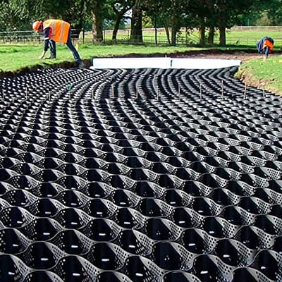 Grindrooster Kunststof - Grondstabilisator Ondergrond - Landschap Tuinieren Parking - Hoge Draagkracht Afvoer - 3x4 Meter - Zwart