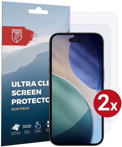 Rosso Screen Protector Geschikt voor Apple iPhone Air | Ultra Clear Duo Pack | TPU Folie | Case Friendly Beschermfolie | 2 Stuks