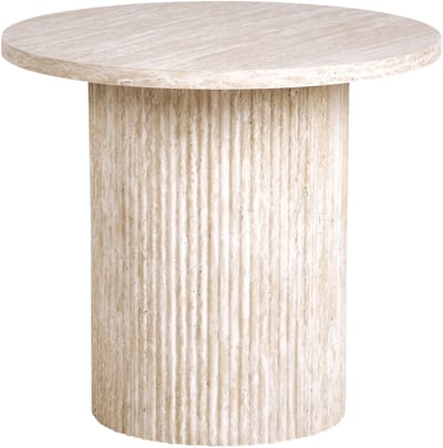 AMMON - Bijzettafel - Beige - MDF