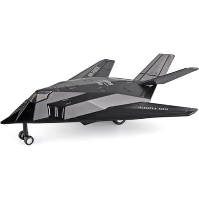 1:Modèle de voiture de chasseur F-117A Nighthawk à l'échelle 100 Jouet Corps en alliage Pneus en caoutchouc Modèles d'avion d'attaque Son Lumière Jouets militaires Cadeaux gray
