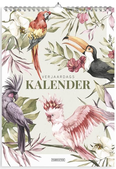 Fabrikten Verjaardagskalender Tropisch - A4 - Tropische vogels