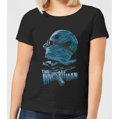 Universal Monsters The Invisible Man Illustrated Dames T-shirt - Zwart - S