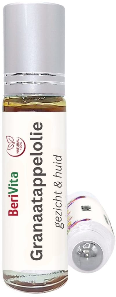 Granaatappelolie Puur 10ml Rollerfles - Onbewerkte Granaatappel Olie voor de Huid - Pomegranate Seed Oil