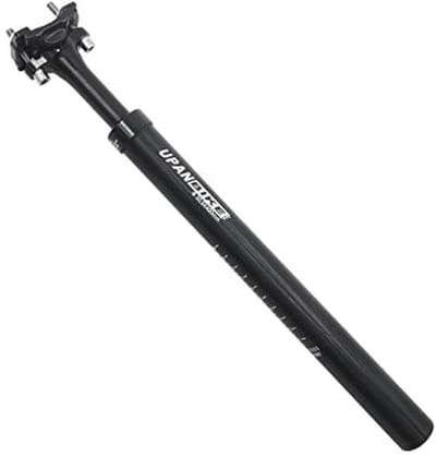 Fiets Zadelpen met Schokdemper - 400mm Lengte, Diverse Diameters, Verstelbare Hoek