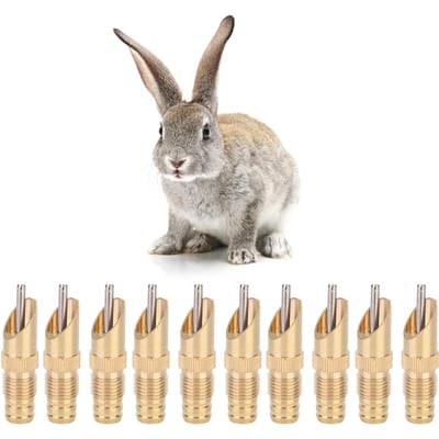 Lot de 10 abreuvoirs automatiques pour lapins et renards gray