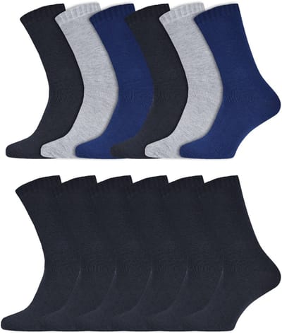 Voordeelbundel | Thermosokken | Merk: Heatbooster | Kleur: Grijs | Maat: 39-42/ 43-46 | 12 Paar