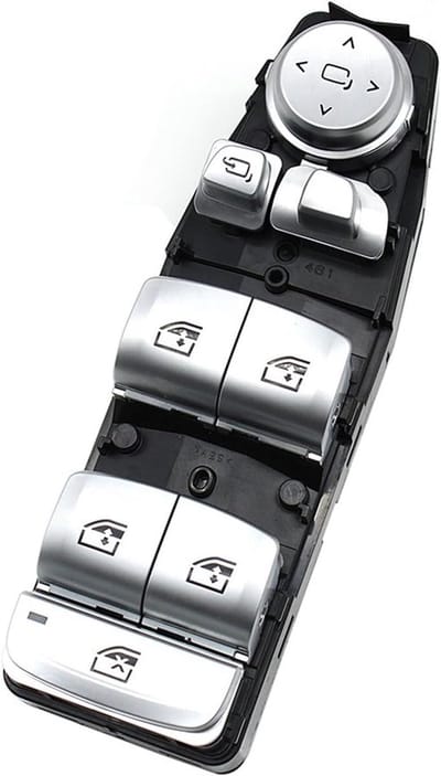 Ruitenschakelaar - Vensterknop - Auto Besturing - Directe Plug-and-Play - OEM Vervanging - Zilver