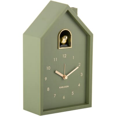 Karlsson wekker modern cuckoo oro luxury green