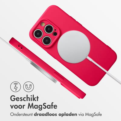 imoshion Hoesje - Geschikt voor Apple iPhone 15 Pro - Color Backcover geschikt voor MagSafe - Neon Pink