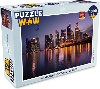 Puzzel Singapore - Skyline - Water - Legpuzzel - Puzzel 1000 stukjes volwassenen