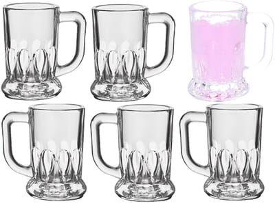 Alessandro Shotglaasjes Montpellier - 12x stuks - met oor - glas - 40 ml - 6,5 x 4,5 x 6 cm - shotjes glazen in bierpul vorm