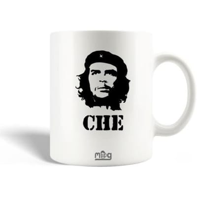 Mok - Maniacase - Ernesto Che Guevara - Keramiek - Vintage - Vaatwasserbestendig wit