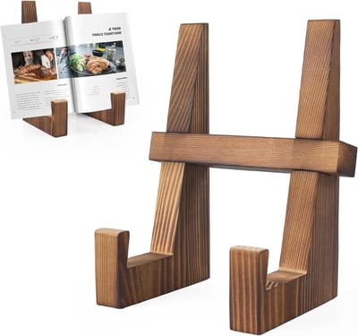 Platenrek - Vinyl Houder - Displaystandaard - Receptenboekhouder - Stevige Ondersteuning - Compact En Praktisch - Opbergorganizer Voor Platen, Foto'S En Albums