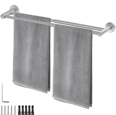 Dailygoods - Handdoekstang Roestvrij Staal - Uittrekbaar van 40 tot 69,8 cm voor Badkamer
