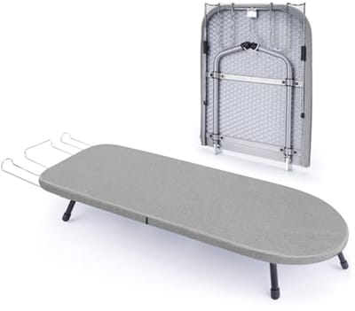 Compact Vouw Strijkplank met Ondersteuning en Warmtebestendige Bedekking - Ideaal voor Studenten en Reizen, 81 x 12 inch