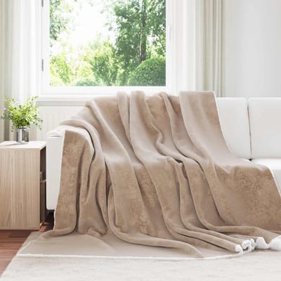 vidaXL - plaid - Camel - 220 - x - 240 - cm - 2.67 - kg - Fleece