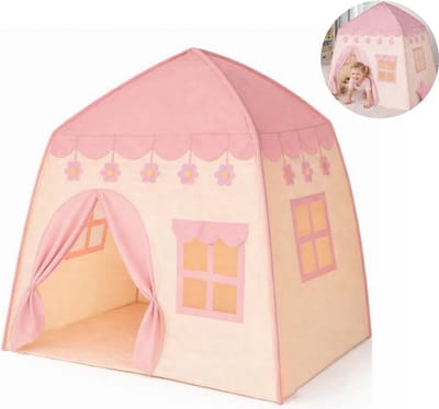 Goodz4All XL Roze Kindertent Speelhuisje Speeltent Tent 130x130x100 CM