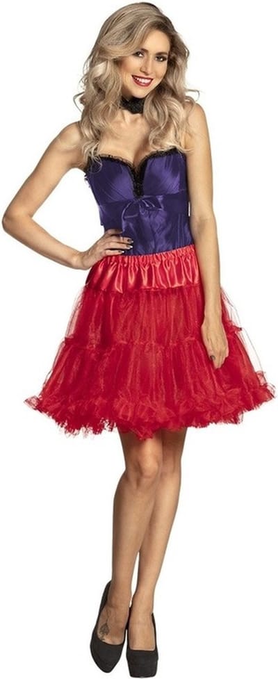 Boland Petticoat rok - rood - 45 cm - dames - polyester - tutu - onderrok - verkleedkleding