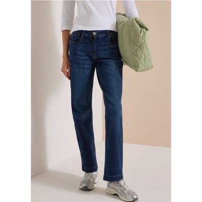 Wide leg jeans met hoge taille en loose fit