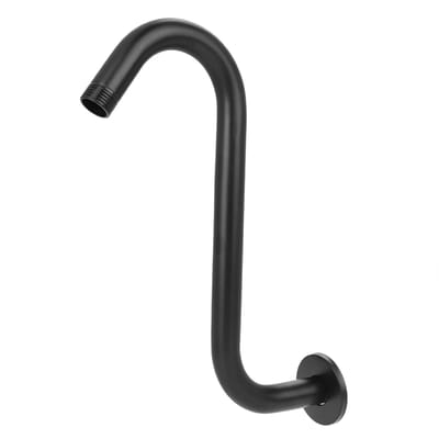Dailygoods- Doucheverlengarm 20 Cm - Roestvrij Staal - Zwart - Duurzaam - Hoogteverstelling - Eenvoudig Onderhoud - Douchearm