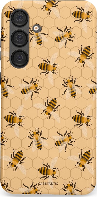 Casetastic Hoesje Geschikt voor Samsung S25 Plus - Stijlvolle Beschermende Duo-layer Case - Zomer Bijen Look