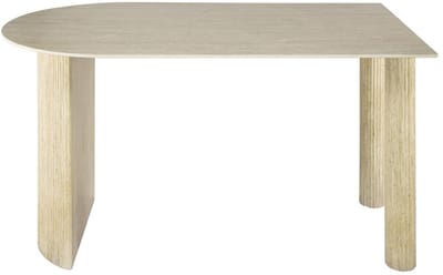 Fraaai - Dexter halfronde bartafel - 140 x 80 cm - travertin look