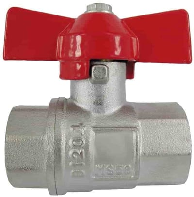 Kogelkraan 1 1/4 inch, Messing, Binnendraad