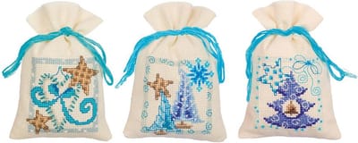 Vervaco - Kruidenzakje kit - Kerst set van 3 - PN-0149458 - Borduren - Borduurpakket - Borduurpakket volwassenen - Borduurpakket kind