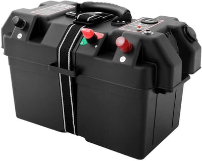 Accubox Boot - Batterij Opbergbox - Energie Opslag - Met USB Poorten - 48 x 29.5 cm - Zwart