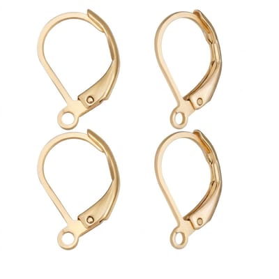 Goudkleurige oorbellen haken leverback oorbellen onderdelen 10x16mm oorbellen sluiting set 100 stuks voor sieraden maken DIY accessoires