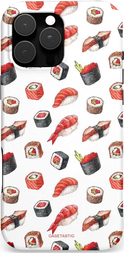 Casetastic Hoesje Geschikt voor Apple iPhone 16 Pro Max Magsafe - Stijlvolle Beschermende Duo-layer Case - Japanse Sushi