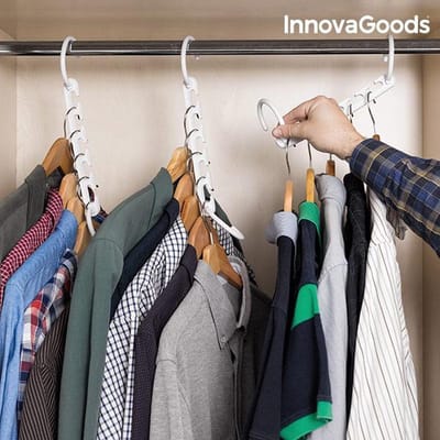 InnovaGoods - Kapstok - Kleding Organizer voor 40 Items - 8 organizers - 16 hangers - Gesch. lengte van iedere organizer: 23 cm
