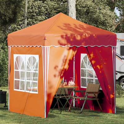 vidaXL - Pop-up - Feesttent - 195 - x - 195 - x - 245 - cm - Oranje - Oxford - Stof