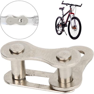 50 STUKS CNC Galvaniseren Zilver 410 Gehard Single Speed Fietsketting Snelkoppelingsschakel Magische Gesp Kettingconnector beige