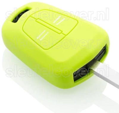 Autosleutel Hoesje geschikt voor Opel - SleutelCover - Silicone Autosleutel Cover - Sleutelhoesje Lime groen